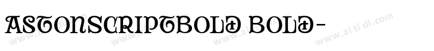 AstonScriptBold Bold字体转换